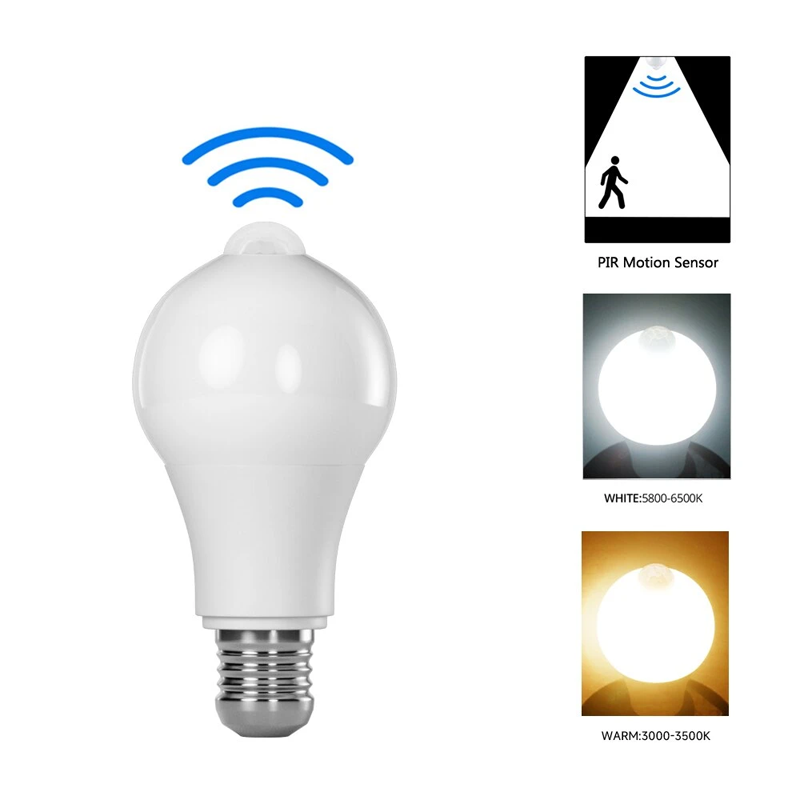 Smart Rörelsesensor LED-lampa Glödlampa