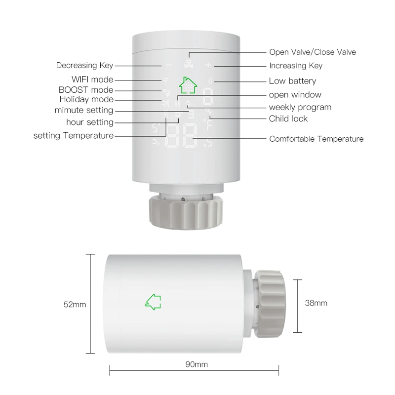 Smart Termostatventil med WiFi – Styrning av Radiator och Element via App