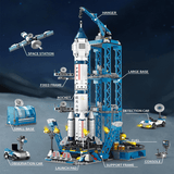 Raketbyggklossar - Kreativa Byggleksaker för Barn, Rymdraket Byggset och DIY Konstruktionsklossar