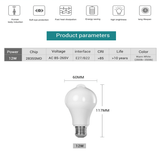 Smart Rörelsesensor LED-lampa Glödlampa