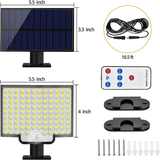 Solcellsdriven Rörelsesensorlampa Strålkastare 106 LED