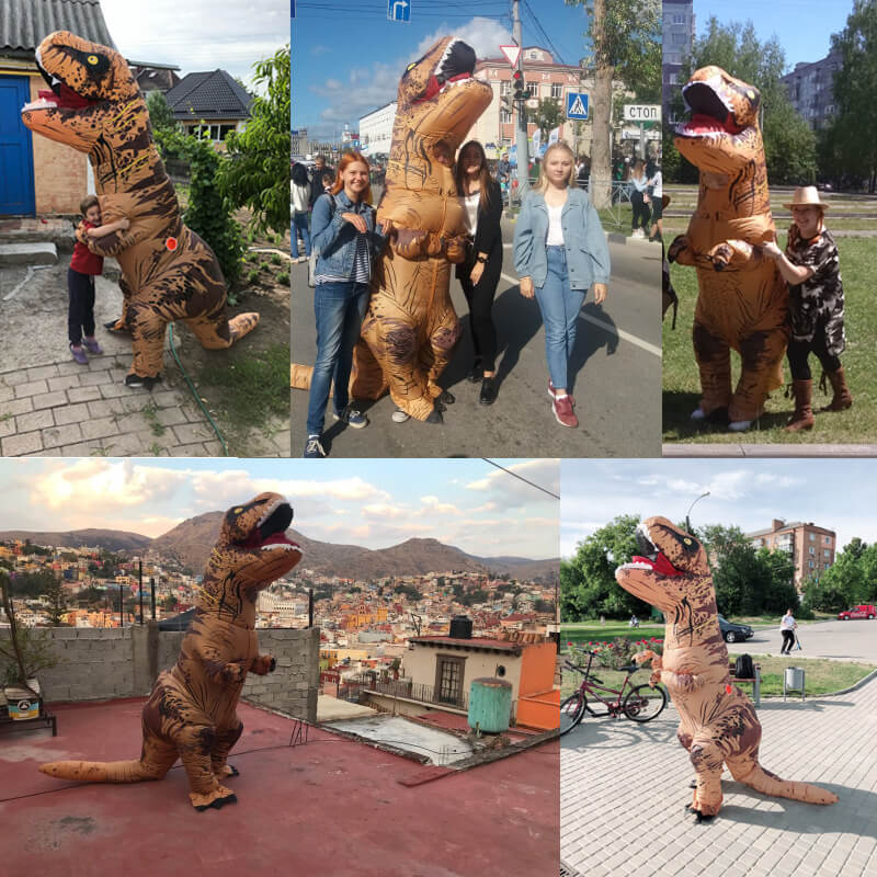 Uppblåsbar T-Rex Dinosaurie