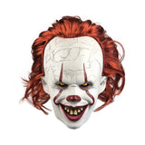 Halloween Pennywise Clownmask – Skräckinjagande Demonclown för Halloween och Karneval