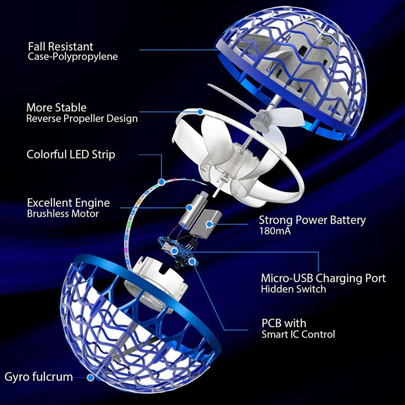 Flygande LED Boll - Flyger Som En Boomerang