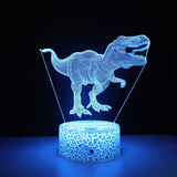 3D LED Lampa Dinosaurie